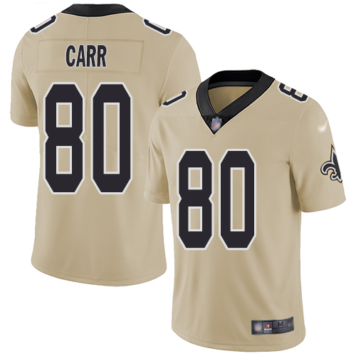 Men New Orleans Saints Limited Gold Austin Carr Jersey NFL Football 80 Inverted Legend Jersey